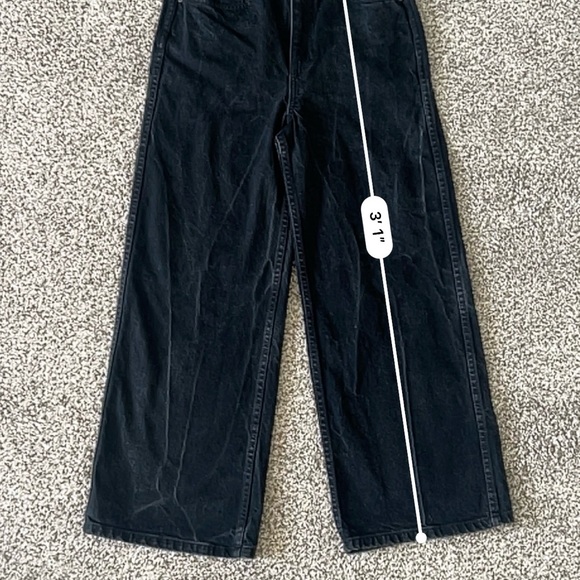 Sézane Le Crop Jeans – High Waisted Wide Leg – Black – Size EU 34 (US 2/XS) - Picture 12 of 13